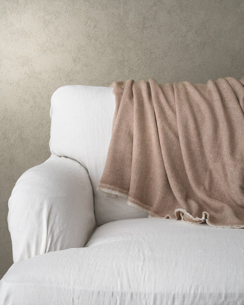 Incredibly soft and warm organic cashmere throw