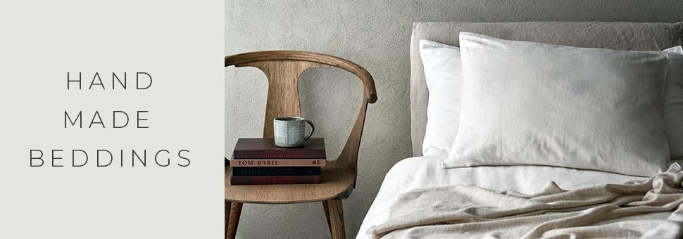 Hand made organic Khadi bed linen