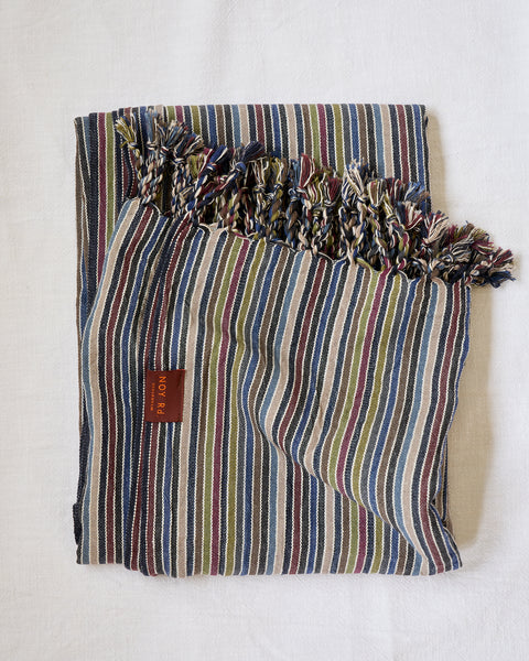 Dark Striped Linen Hamam