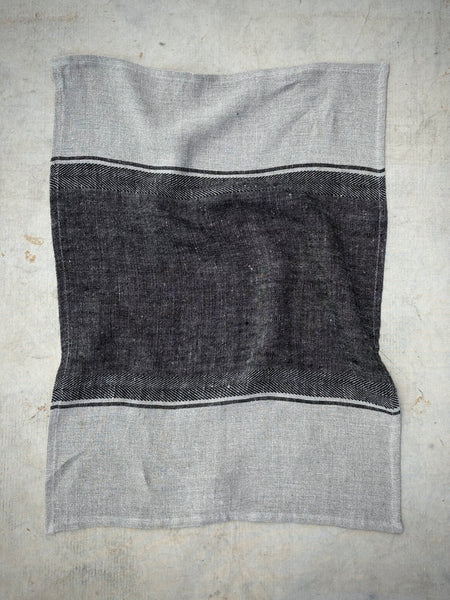 The Linen Kitchen towel-Block and Stripe