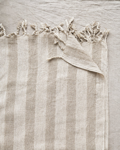 Striped linen towel