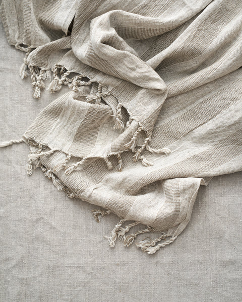 Striped linen towel