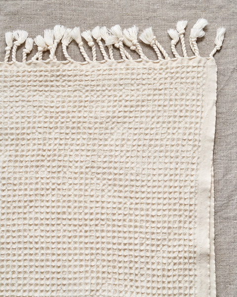 Organic waffled towel