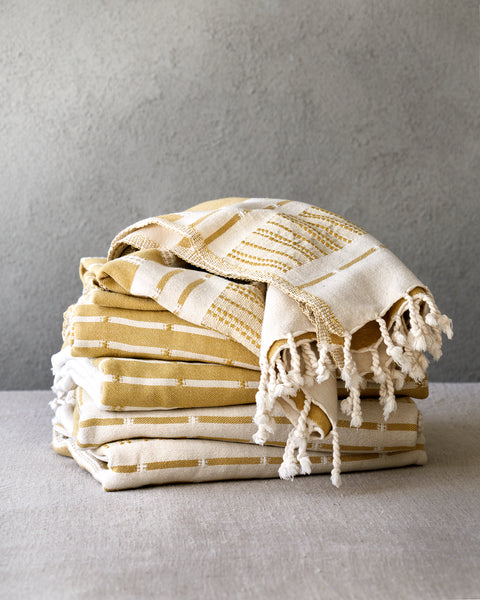 Jacquard woven Peshtemal towel organic cotton 